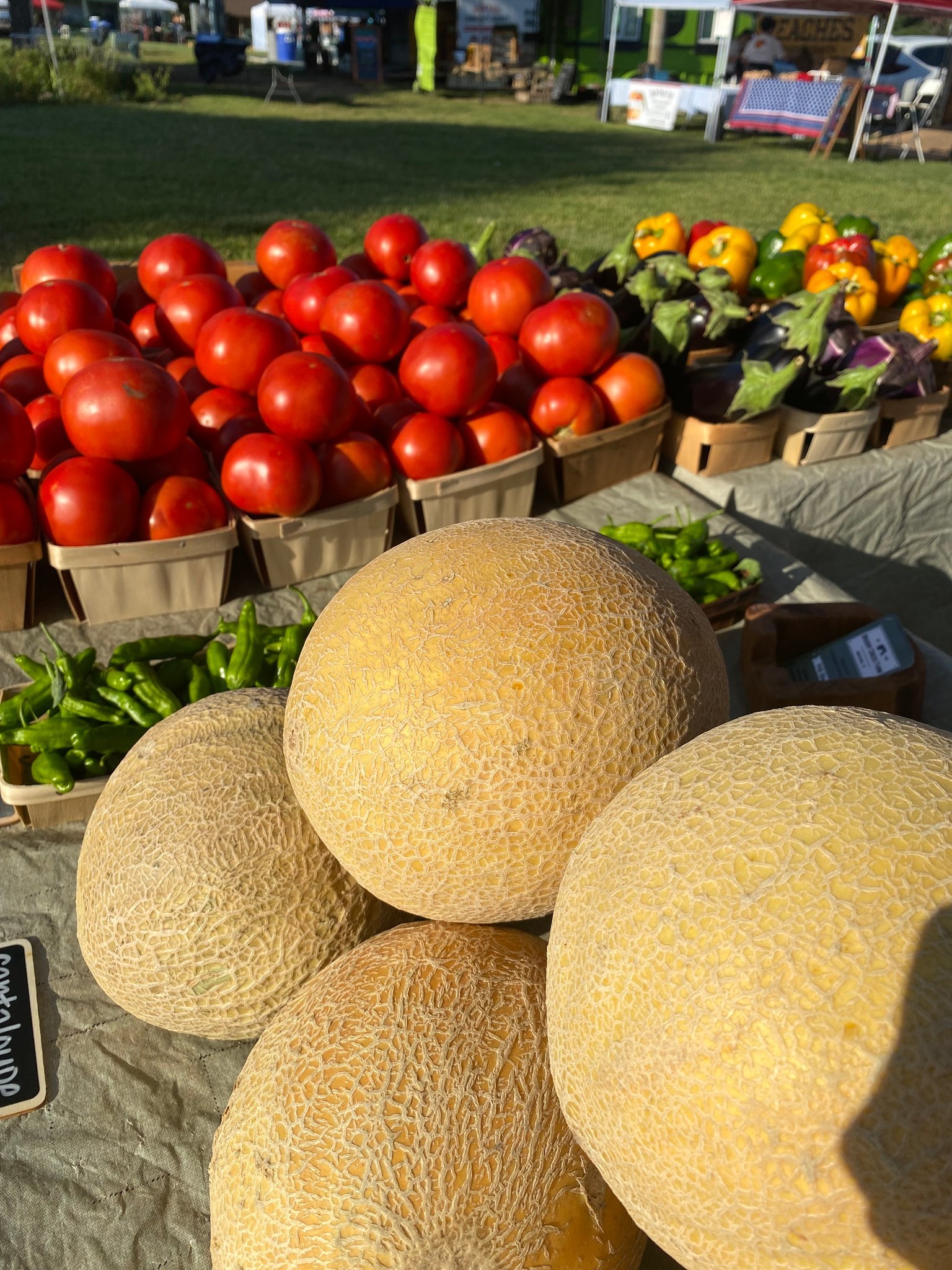 Brushy Creek Farm produce on display at the market