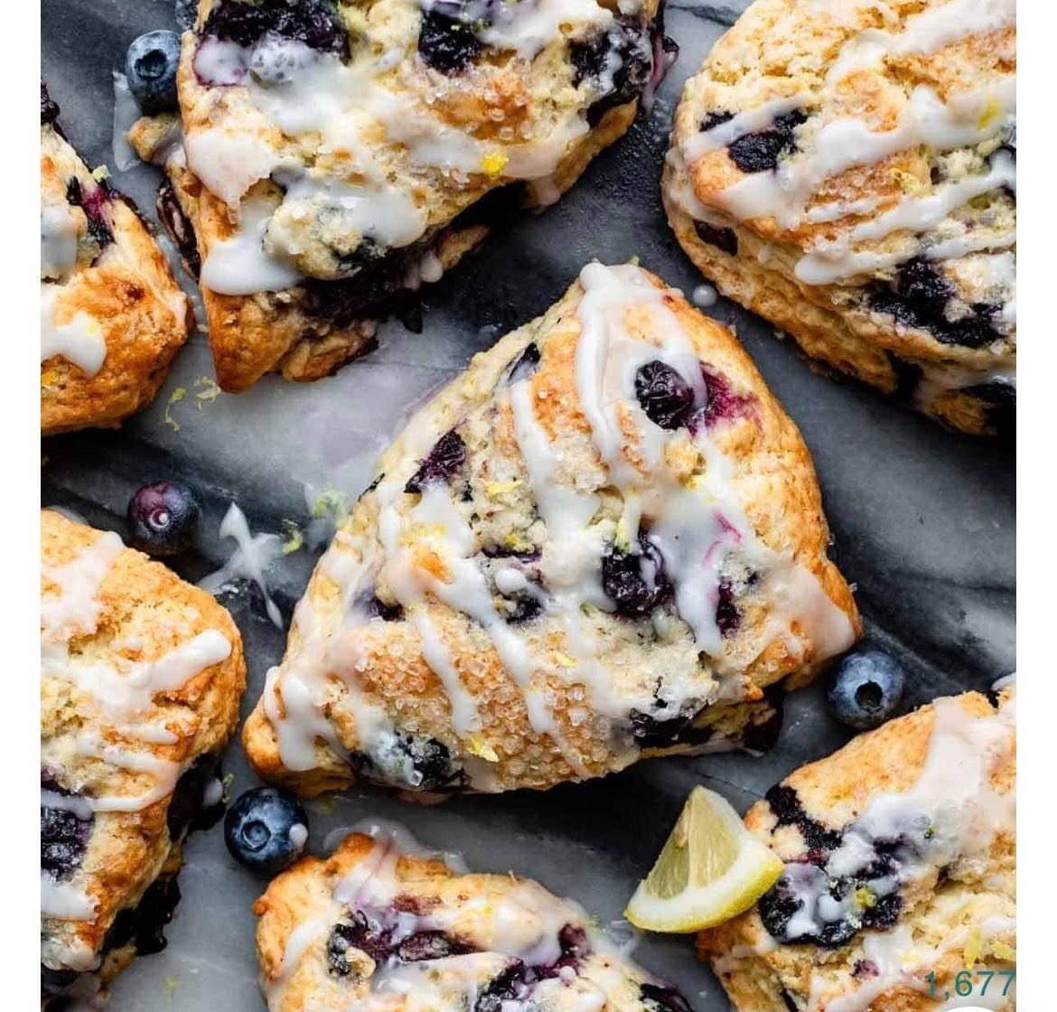 Delightful blueberry scones perfect for morning markets