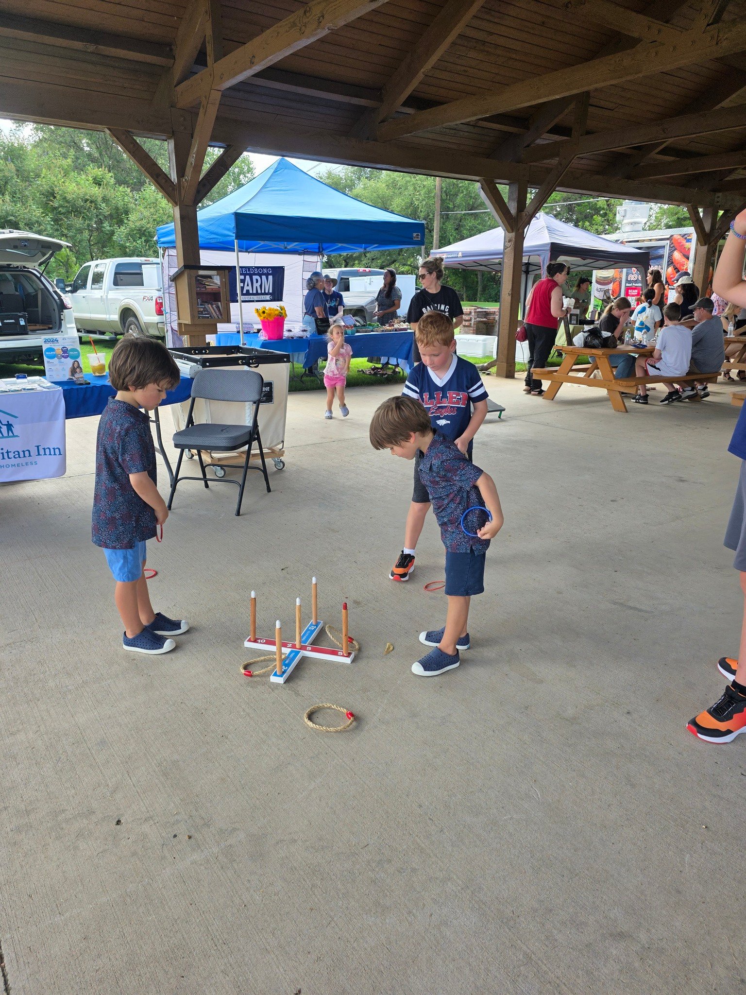 Kids enjoying community at Lucas Farmers Market